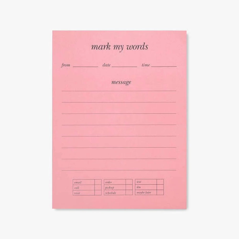 Kate Spade Mark My Words Messages Pink Notepad 135 Sheets